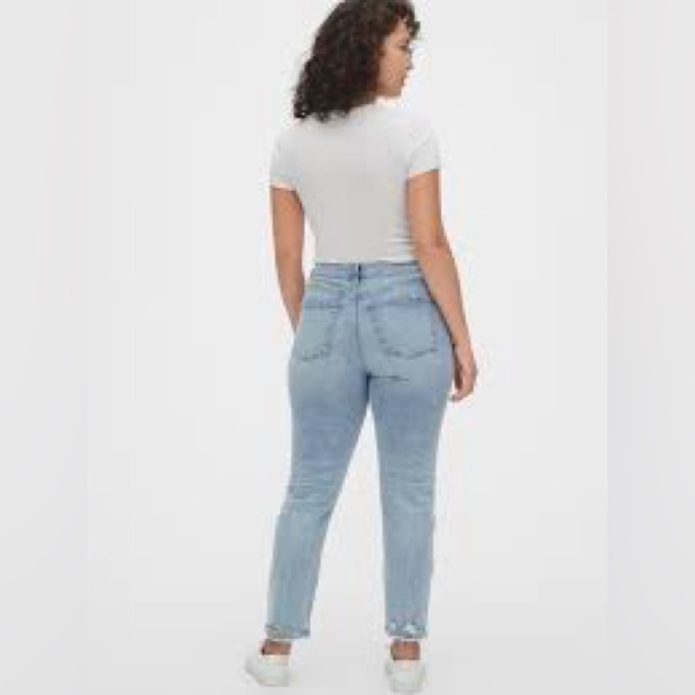 NWOT GAP High Rise Distressed Cigarette Jeans Secret Smoothing Pockets Womens 27 - Picture 3 of 14